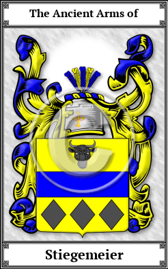 Stiegemeier Family Crest Download (JPG) Book Plated - 600 DPI