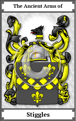 Stiggles Family Crest Download (JPG)  Book Plated - 150 DPI