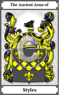Styles Family Crest Download (JPG)  Book Plated - 150 DPI