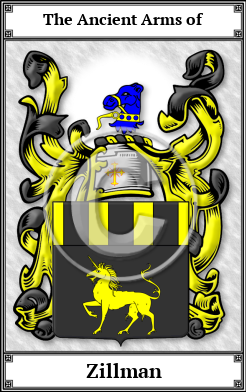 Zillman Family Crest Download (JPG) Book Plated - 600 DPI
