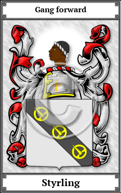 Styrling Family Crest Download (JPG)  Book Plated - 150 DPI