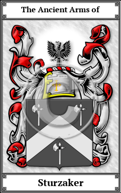 Sturzaker Family Crest Download (JPG)  Book Plated - 150 DPI