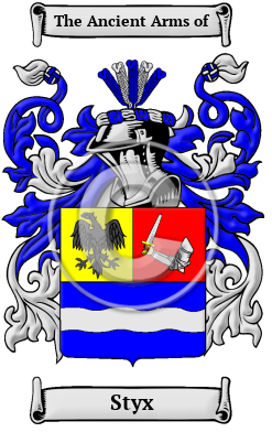 Styx Family Crest/Coat of Arms