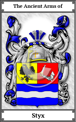 Styx Family Crest Download (JPG) Book Plated - 600 DPI