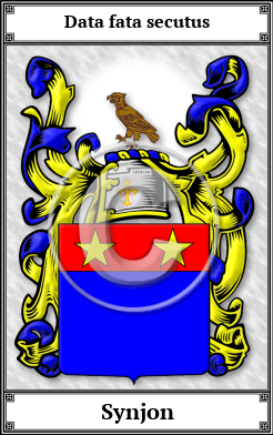 Synjon Family Crest Download (JPG)  Book Plated - 150 DPI