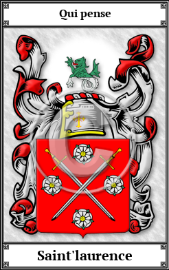 Saint'laurence Family Crest Download (JPG)  Book Plated - 150 DPI