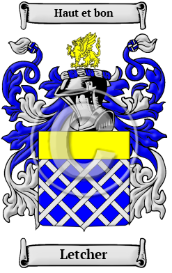 Letcher Family Crest/Coat of Arms