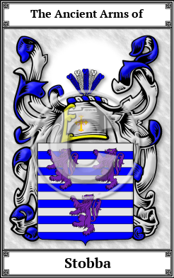 Stobba Family Crest Download (JPG)  Book Plated - 150 DPI