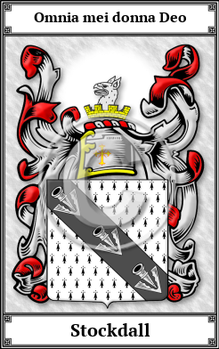 Stockdall Family Crest Download (JPG)  Book Plated - 150 DPI