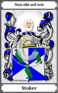 Stoker Family Crest Download (JPG) Book Plated - 600 DPI