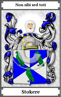 Stokere Family Crest Download (JPG)  Book Plated - 150 DPI