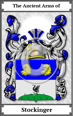 Stockinger Family Crest Download (JPG)  Book Plated - 150 DPI