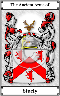 Stucly Family Crest Download (JPG) Book Plated - 600 DPI