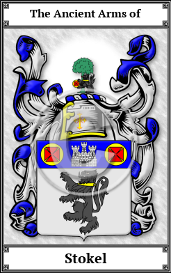 Stokel Family Crest Download (JPG) Book Plated - 600 DPI