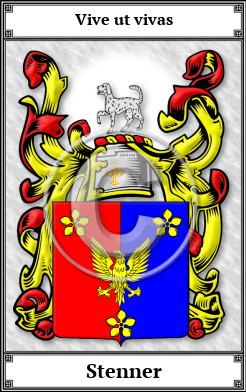 Stenner Family Crest Download (JPG) Book Plated - 600 DPI