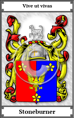 Stoneburner Family Crest Download (JPG) Book Plated - 600 DPI