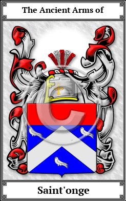 Saint'onge Family Crest Download (JPG)  Book Plated - 150 DPI