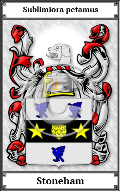 Stoneham Family Crest Download (JPG)  Book Plated - 150 DPI