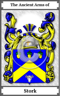 Stork Family Crest Download (JPG) Book Plated - 600 DPI