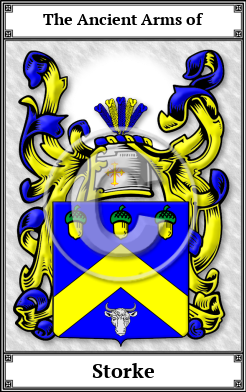 Storke Family Crest Download (JPG) Book Plated - 600 DPI