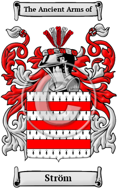 Ström Family Crest/Coat of Arms