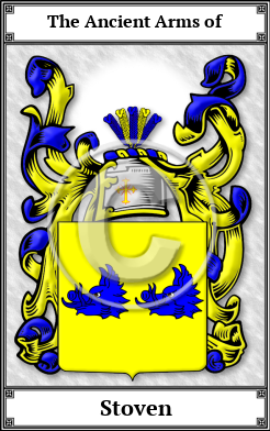 Stoven Family Crest Download (JPG)  Book Plated - 150 DPI