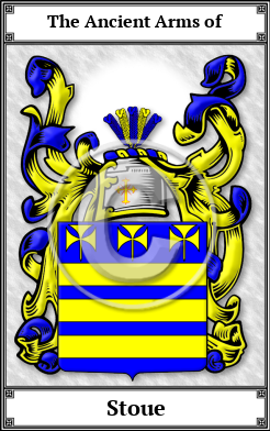 Stoue Family Crest Download (JPG) Book Plated - 600 DPI