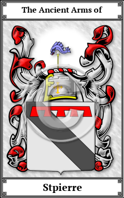 Stpierre Family Crest Download (JPG) Book Plated - 600 DPI