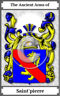 Saint'pierre Family Crest Download (JPG)  Book Plated - 150 DPI