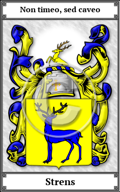 Strens Family Crest Download (JPG)  Book Plated - 150 DPI