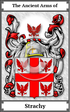 Strachy Family Crest Download (JPG) Book Plated - 600 DPI