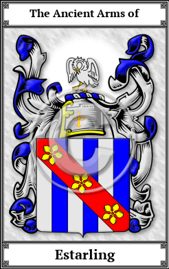 Estarling Family Crest Download (JPG) Book Plated - 600 DPI