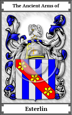 Esterlin Family Crest Download (JPG)  Book Plated - 150 DPI
