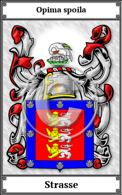 Strasse Family Crest Download (JPG)  Book Plated - 150 DPI