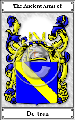 De-traz Family Crest Download (JPG) Book Plated - 600 DPI