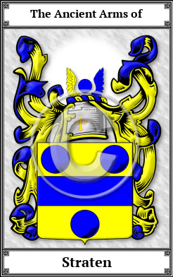 Straten Family Crest Download (JPG) Book Plated - 600 DPI