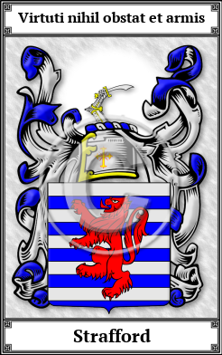 Strafford Family Crest Download (JPG)  Book Plated - 150 DPI