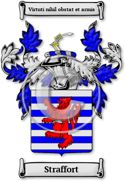 Straffort Family Crest Download (jpg) Legacy Series - 150 DPI