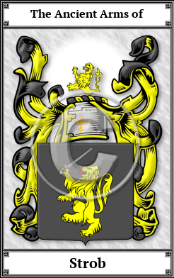 Strob Family Crest Download (JPG)  Book Plated - 150 DPI