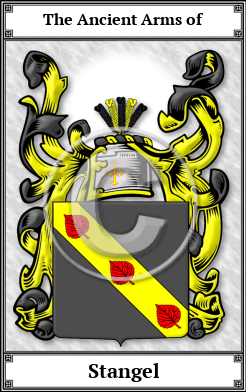 Stangel Family Crest Download (JPG)  Book Plated - 150 DPI