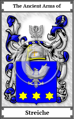 Streiche Family Crest Download (JPG) Book Plated - 600 DPI