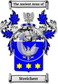 Streicherr Family Crest Download (JPG) Legacy Series - 600 DPI