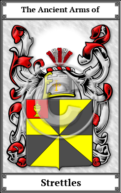 Strettles Family Crest Download (JPG) Book Plated - 600 DPI