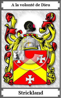 Strickland Family Crest Download (JPG) Book Plated - 600 DPI