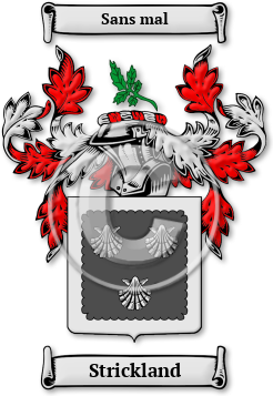 Strickland Family Crest Download (jpg) Legacy Series - 150 DPI