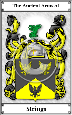 Strings Family Crest Download (JPG) Book Plated - 600 DPI