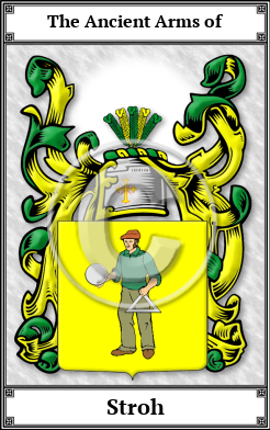 Stroh Family Crest Download (JPG) Book Plated - 600 DPI