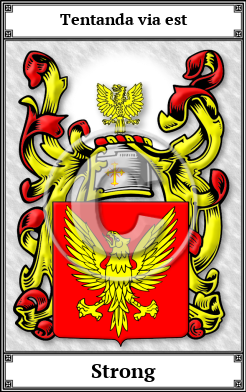 Strong Family Crest Download (JPG)  Book Plated - 150 DPI