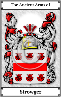 Strowger Family Crest Download (JPG)  Book Plated - 150 DPI
