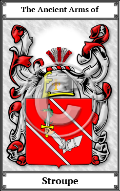 Stroupe Family Crest Download (JPG)  Book Plated - 150 DPI